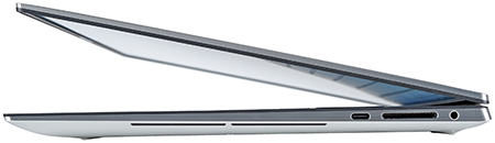 Aansluitingen aan de rechterkant van de Dell XPS 15 laptop